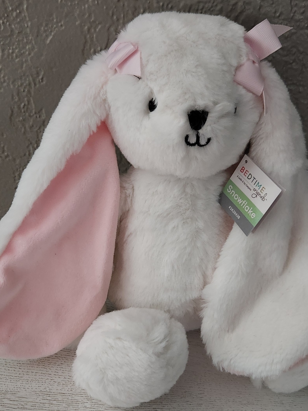 Bedtime Originals Blossom Plush Bunny Stuffed Animal Toy Plushie - Snowflake